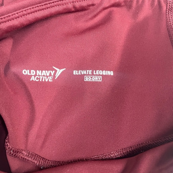 Old Navy active wear go-dry Elevate legging, dark red, size xtra small - Picture 4 of 4